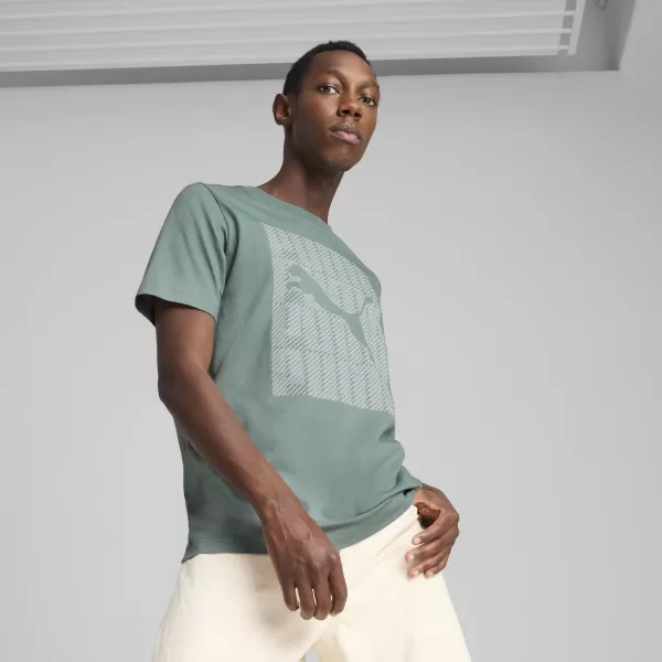  Pánske tričko PUMA GRAPHICS WORDING TEE 684825_30 ZELENÝ MESIAC 
