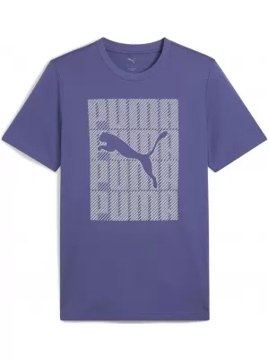 Pánske tričko PUMA GRAPHICS WORDING TEE 684825_46 MODRÝ KRYŠTÁL