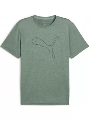 Tričko PUMA M TAD ESS HEATHER CAT TEE 525907_30 ZELENÝ MESIAC VRES
