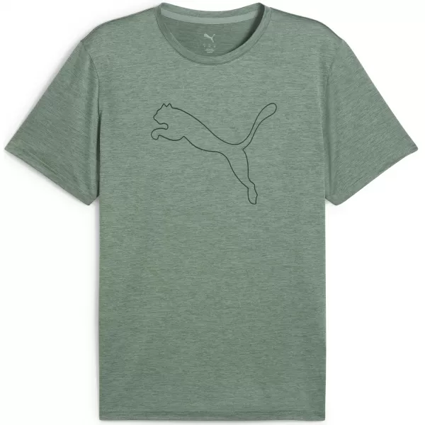  Tričko PUMA M TAD ESS HEATHER CAT TEE 525907_30 ZELENÝ MESIAC VRES 