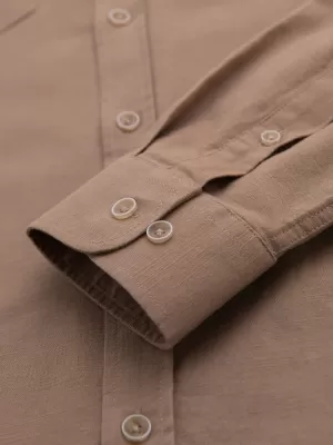 Pánska košeľa OMBRE OM-SHCS-0134 SVETLOHNEDÁ