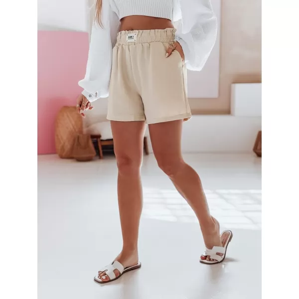  Dámske šortky DSTREET OWN STYLE SY0453 BÉŽOVÁ 