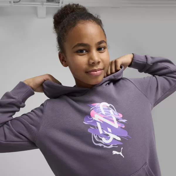  Mikina PUMA NEYMAR JR CREATIVITYHOODIEJR 660100_01 FIALOVÉ UHLIE 