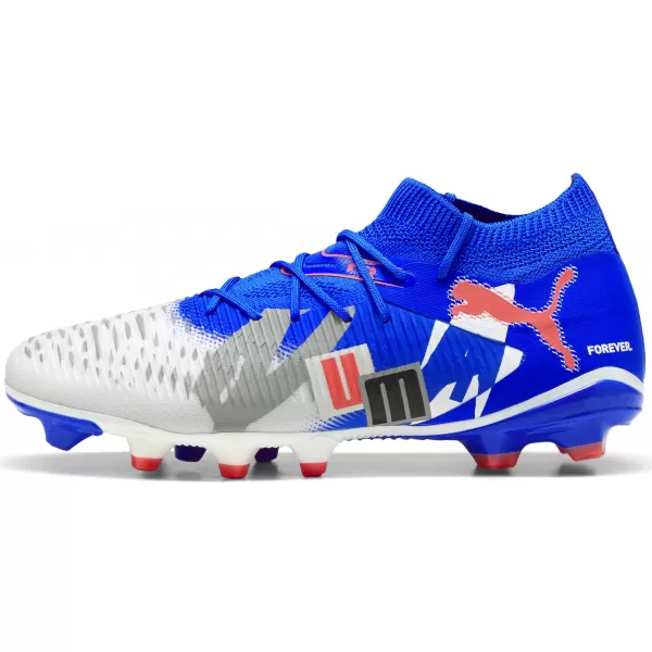  Kopačky PUMA FUTURE 8 MATCH FOREVER FG/AG 108423_01 BIELA/MODRÁ/ŠEDÁ/ČIERNA/ČERVENÁ 