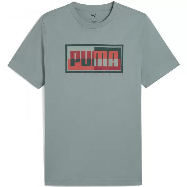  Pánske tričko PUMA GRAPHICS BOX TEE 684827_30 ZELENÝ MESIAC 