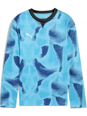 Detský dres PUMA TEAMTARGET GK LS JERSEY JR 706521_02 BRIGHT AQUA / BRIGHT AQUA / PUMA WHITE