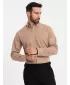 Pánska košeľa OMBRE OM-SHCS-0134 SVETLOHNEDÁ