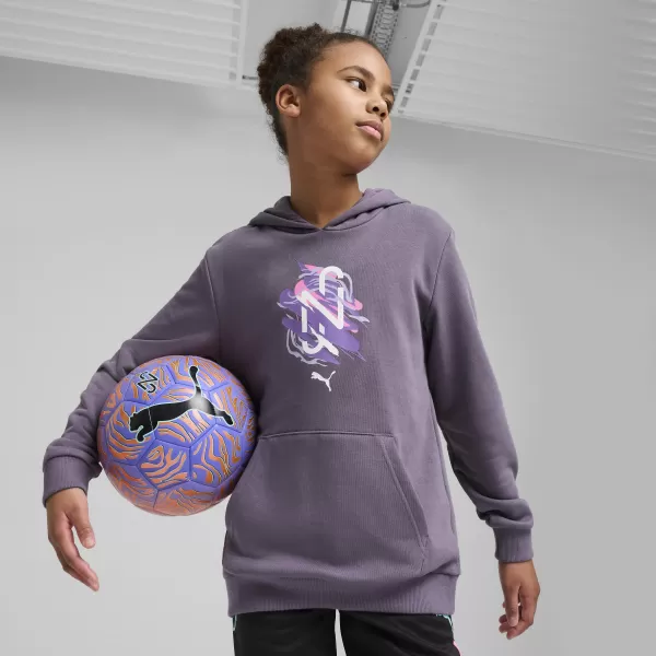  Mikina PUMA NEYMAR JR CREATIVITYHOODIEJR 660100_01 FIALOVÉ UHLIE 