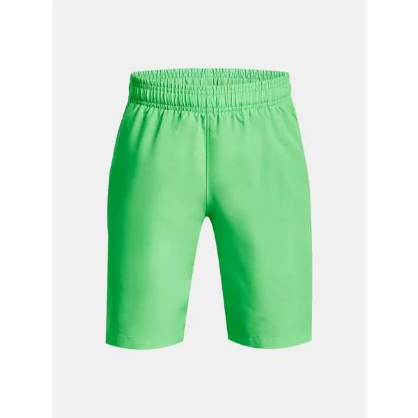  Chlapčenské šortky UNDER ARMOUR WOVEN GRAPHIC SHORTS 1370178-316 ZELENÁ 