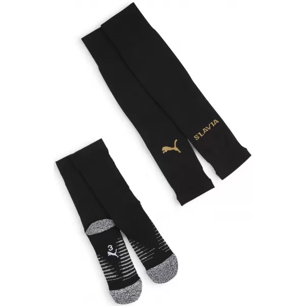  Futbalové ponožky PUMA TEAM SKS PLAIN SOCKS PROMO 775221_06 PUMA BLACK/MATTE PUMA GOLD 