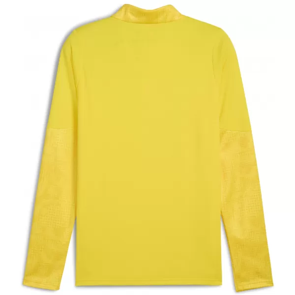  Pánska mikina PUMA TEAMCUP TRAINING 1/4 ZIP TOP 659164_07 FASTER YELLOW/ RÝCHLEJŠIE ŽLTÉ/PUMOVÉ STRIEBRO 