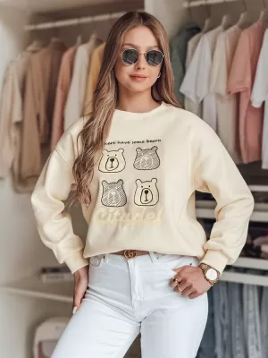 Dámska mikina DSTREET MISOBEARS BY1435 BIELA