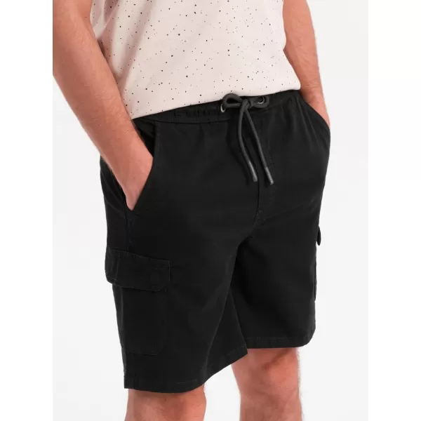  Pánske šortky OMBRE OM-SRCG-0190 ČIERNA 