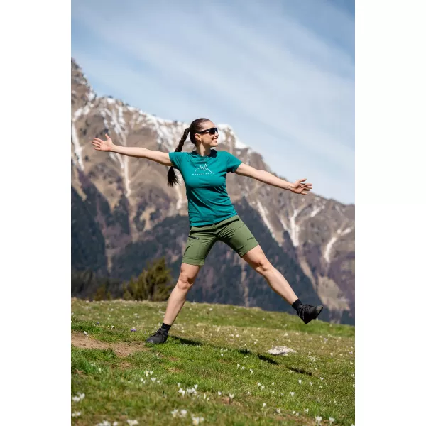  Dámske vonkajšie šortky NORDBLANC HUES NBSPL8194 ZELENÝ DEŇ 