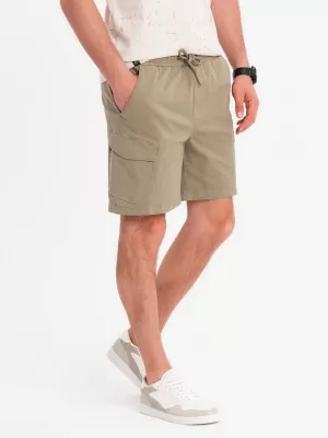 Pánske šortky OMBRE OM-SRCG-0194 SVETLÝ OLIVOVÝ