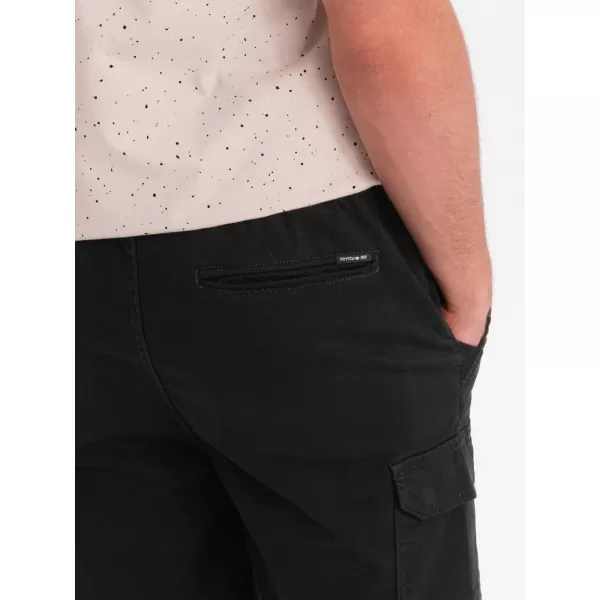  Pánske šortky OMBRE OM-SRCG-0190 ČIERNA 
