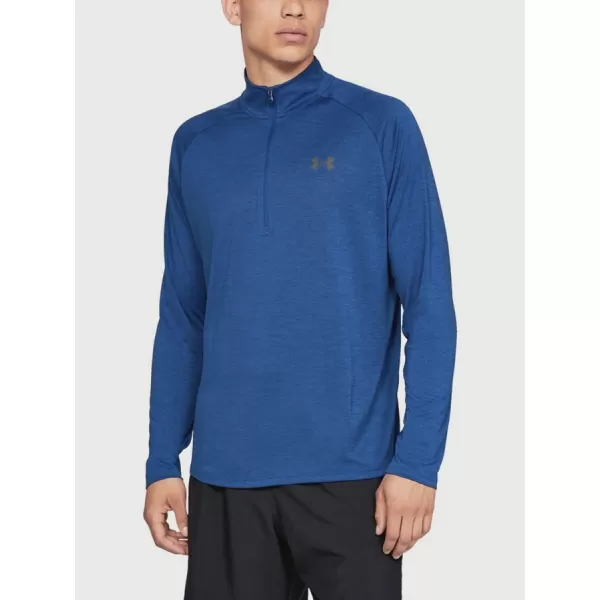  Pánske tričko UNDER ARMOUR TECH 1/2 ZIP 2.0 1328495-400 MODRÁ 
