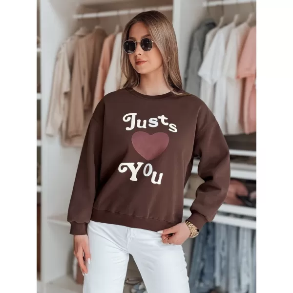  Dámska mikina DSTREET JUST LOVE YOU BY1477 KARAMEL 