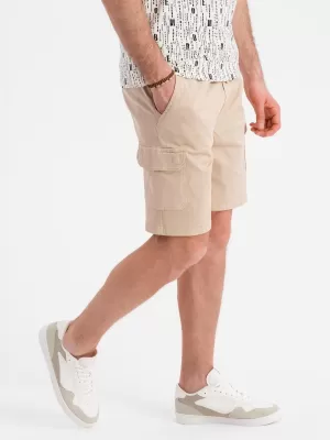 Pánske šortky OMBRE OM-SRCG-0190 BÉŽOVÁ