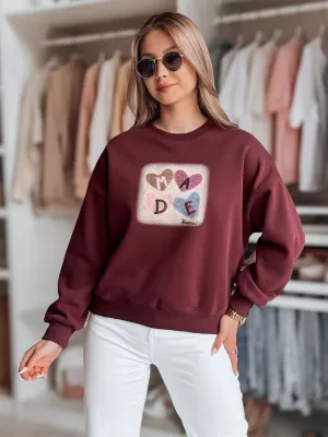 Dámska mikina DSTREET MADELIN BY1458 BORDOVÁ
