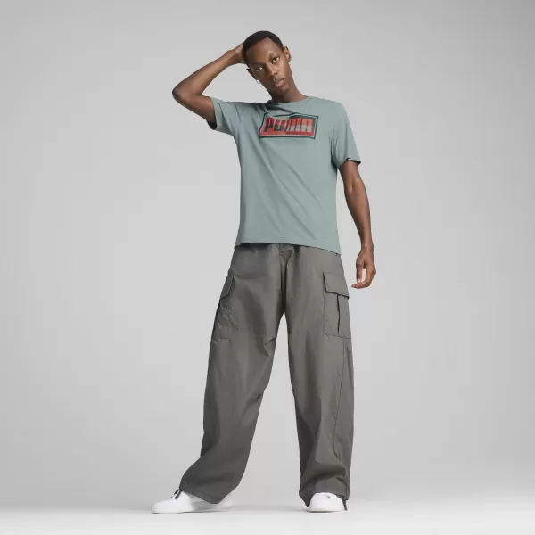  Pánske tričko PUMA GRAPHICS BOX TEE 684827_30 ZELENÝ MESIAC 