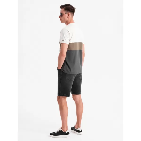  Pánske šortky OMBRE OM-SRDS-0192 ČIERNA 