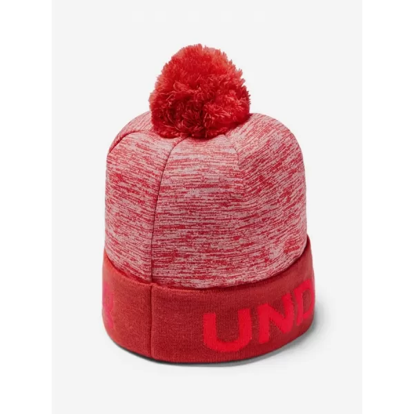  Chlapčenská čiapka UNDER ARMOUR BOYS GAMETIME POM BEANIE 1345388-646 ČERVENÁ 