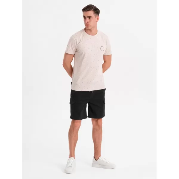  Pánske šortky OMBRE OM-SRCG-0190 ČIERNA 