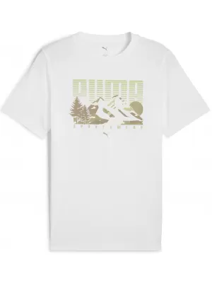 Pánske tričko PUMA GRAPHICS MOUNTAIN TEE 684828_02 PUMOVÁ BIELA