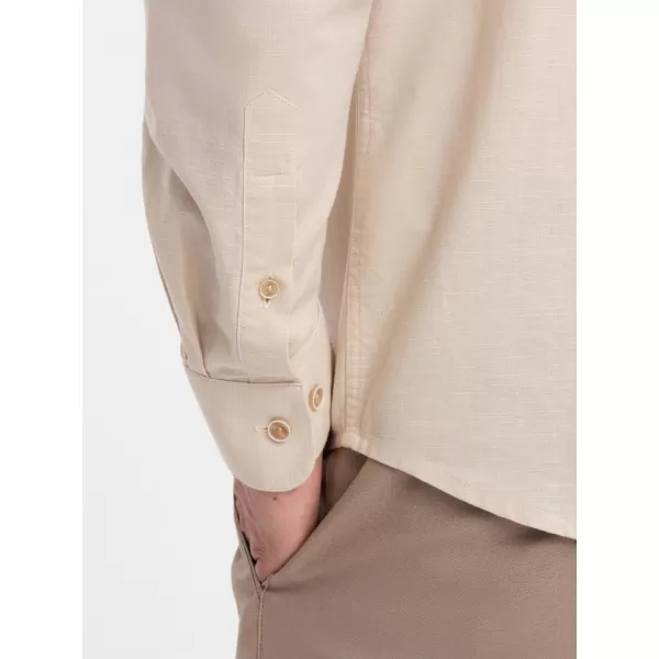  Pánska košeľa OMBRE OM-SHCS-0134 KRÉM 