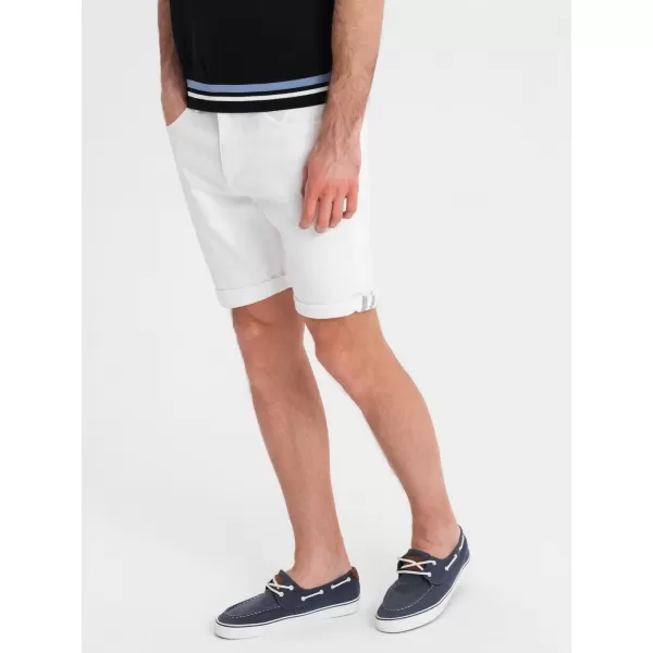  Pánske šortky OMBRE OM-SRDS-0162 BIELA 