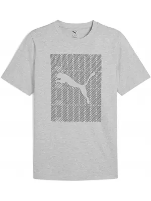 Pánske tričko PUMA GRAPHICS WORDING TEE 684825_04 SVETLOŠEDÝ VRES