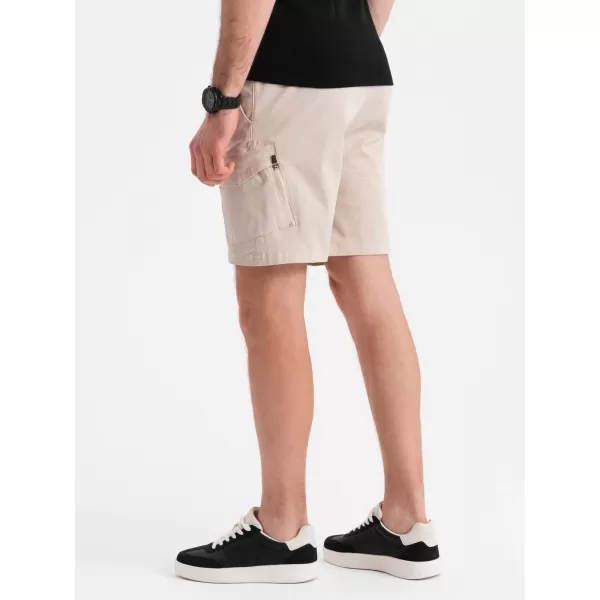 Pánske šortky OMBRE OM-SRCG-0194 KRÉM 