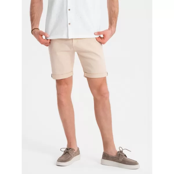  Pánske šortky OMBRE OM-SRDS-0162 KRÉM 