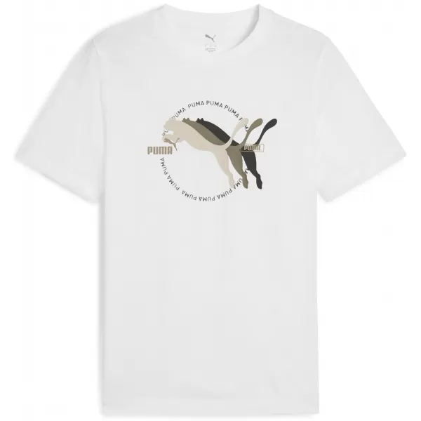  Pánske tričko PUMA GRAPHICS MULTIPLE LOGO TEE 684826_02 PUMOVÁ BIELA 