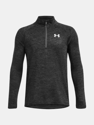 Chlapčenské tričko UNDER ARMOUR TECH 2.0 1/2 ZIP 1363286-026 SIVÁ
