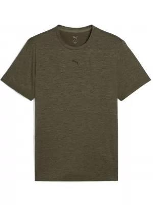 Pánske tričko PUMA ESSENTIALS HEATHER CAT TEE 525920_81 LALOK ZELENÉHO VRESU