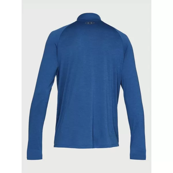  Pánske tričko UNDER ARMOUR TECH 1/2 ZIP 2.0 1328495-400 MODRÁ 