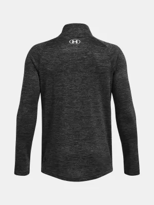 Chlapčenské tričko UNDER ARMOUR TECH 2.0 1/2 ZIP 1363286-026 SIVÁ