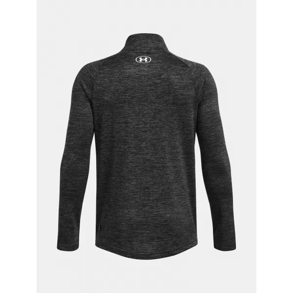  Chlapčenské tričko UNDER ARMOUR TECH 2.0 1/2 ZIP 1363286-026 SIVÁ 