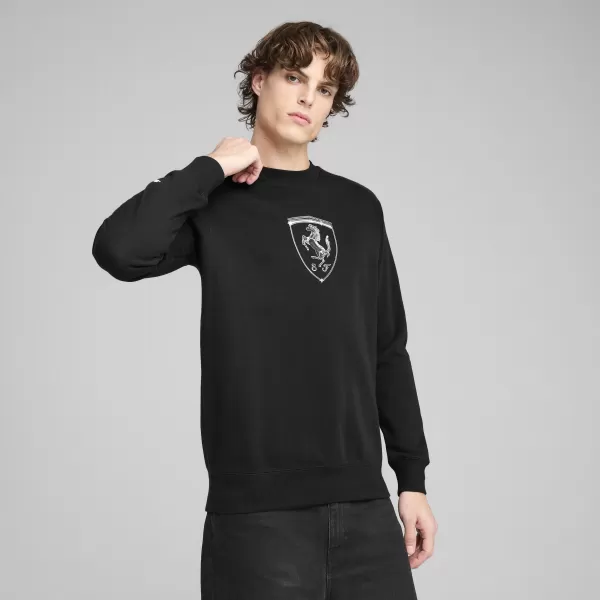  Pánska mikina PUMA FERRARI RACE BIG SHIELD CREW 630193_01 PUMA BLACK 