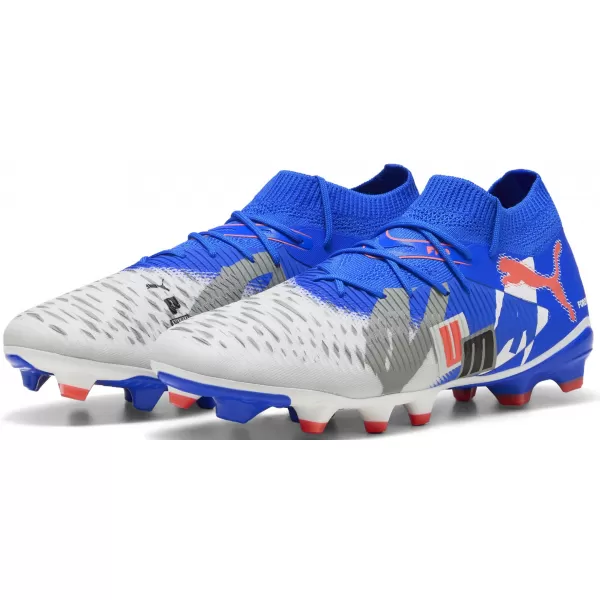  Kopačky PUMA FUTURE 8 MATCH FOREVER FG/AG 108423_01 BIELA/MODRÁ/ŠEDÁ/ČIERNA/ČERVENÁ 