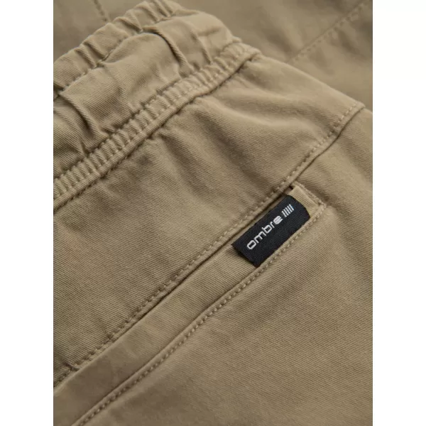  Pánske šortky OMBRE OM-SRCG-0194 SVETLÝ OLIVOVÝ 
