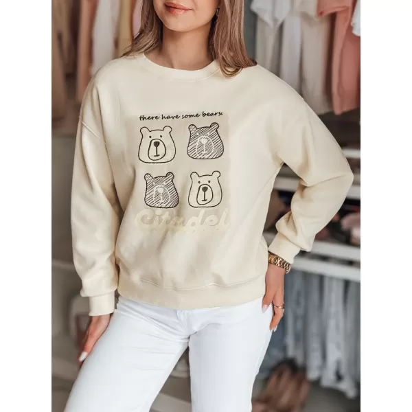  Dámska mikina DSTREET MISOBEARS BY1435 BIELA 