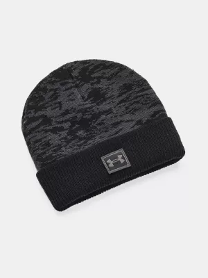 Chlapčenská čiapka UNDER ARMOUR GRAPHIC KNIT BEANIE 1365939-001 ČIERNA