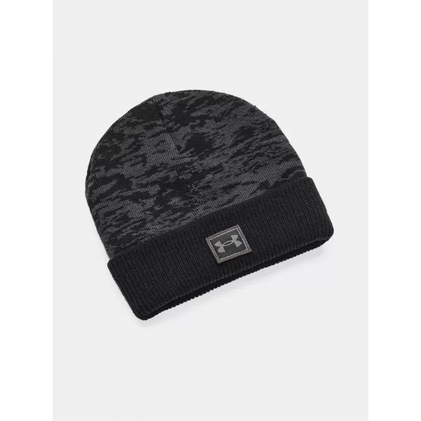  Chlapčenská čiapka UNDER ARMOUR GRAPHIC KNIT BEANIE 1365939-001 ČIERNA 