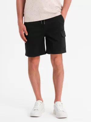 Pánske šortky OMBRE OM-SRCG-0190 ČIERNA