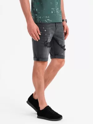 Pánske šortky OMBRE OM-SRDS-0186 SIVÁ