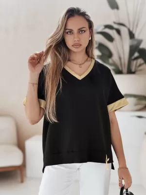 Dámske tričko DSTREET SHINE LOVE UY2912 ČIERNA