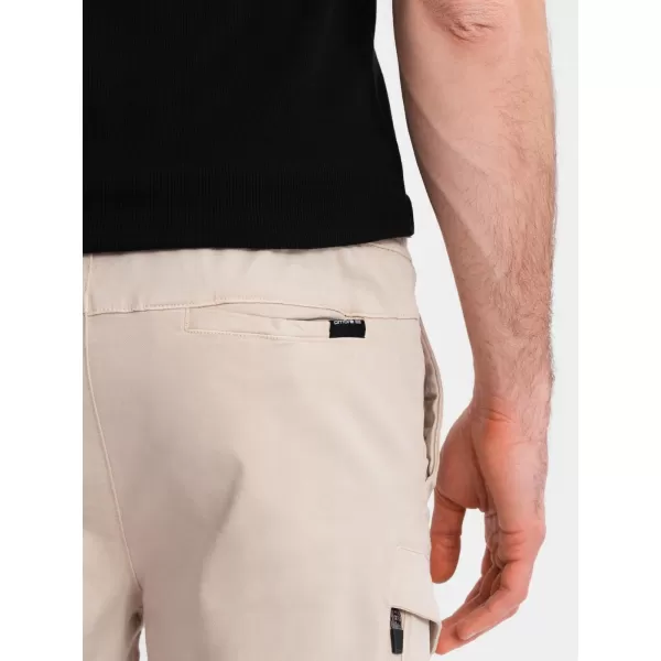  Pánske šortky OMBRE OM-SRCG-0194 KRÉM 
